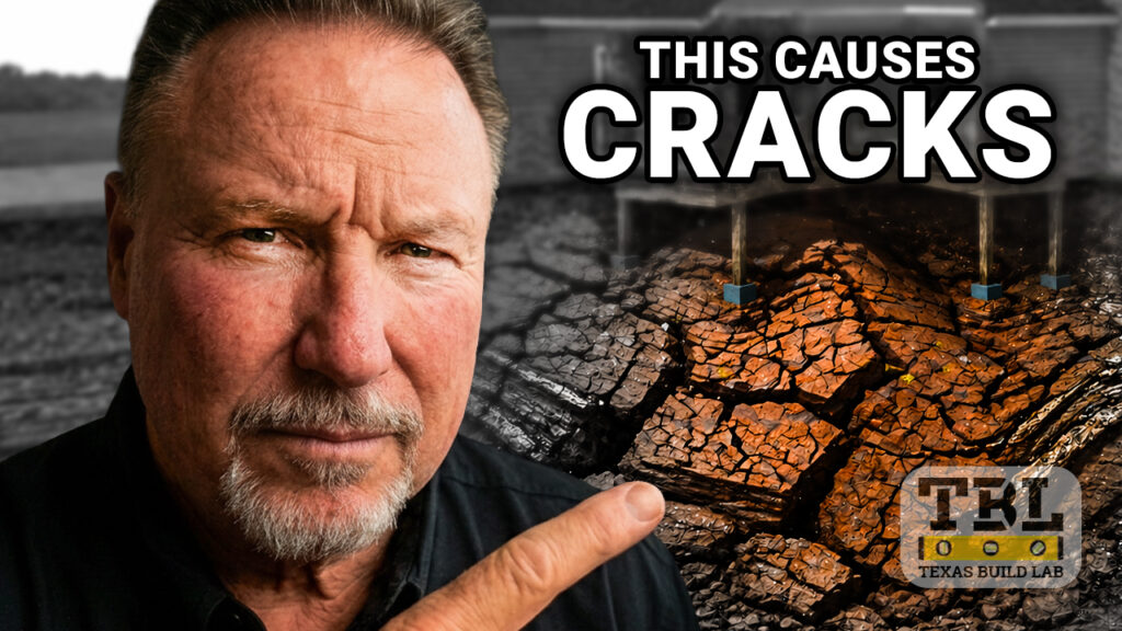 Cutaway image of a Texas home showing expansive clay soil swelling and causing foundation cracks